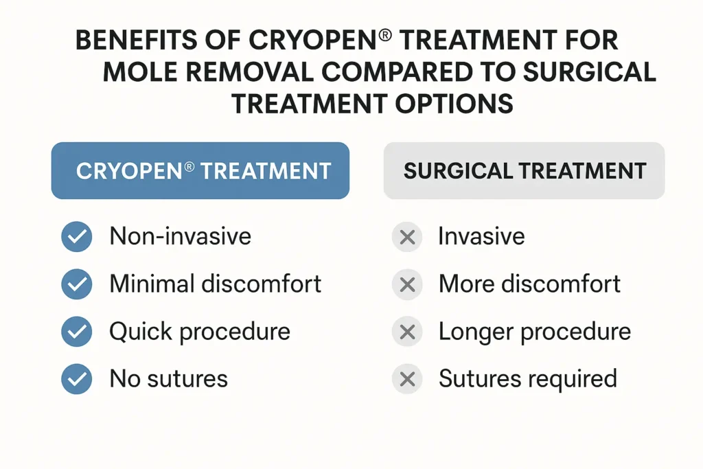 Benefits of professional mole-removal assessment at LA LIPO West Mersea