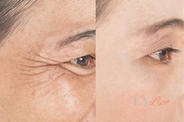 Before and after results of woman - HI-fu wrinkles reduction treatment West Mersea