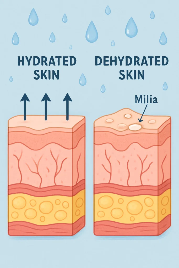 The importance of hydration and milia production West Mersea