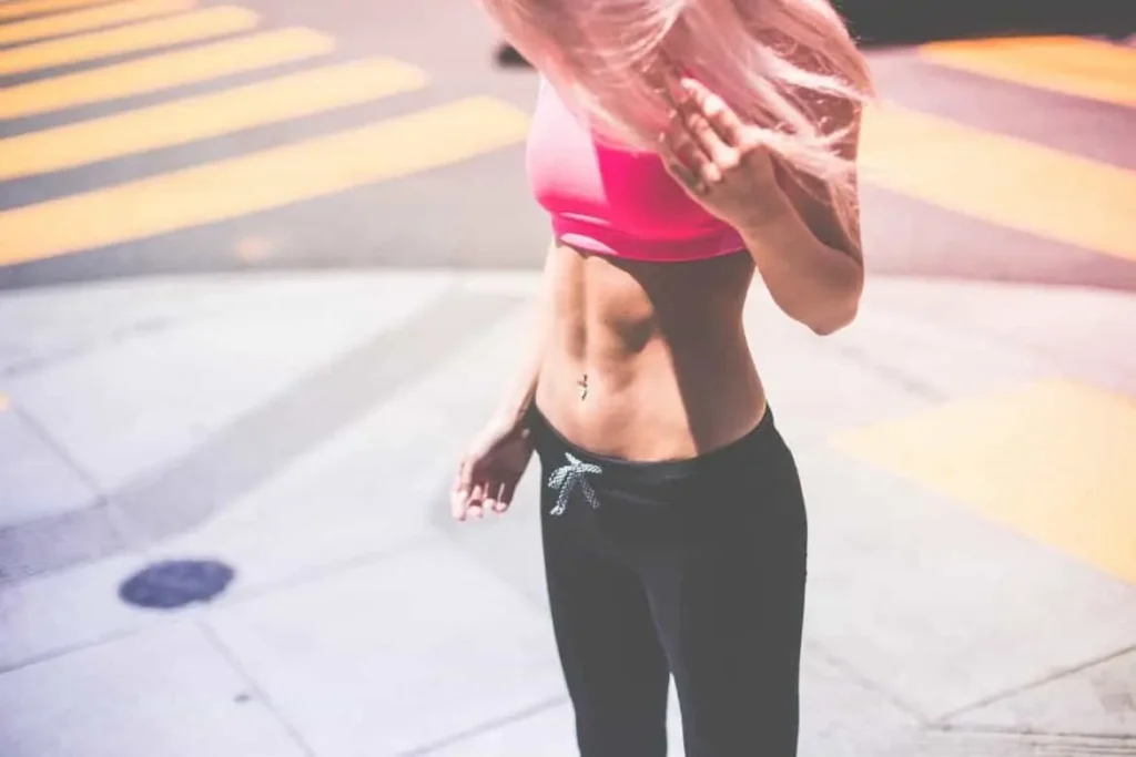 Woman with toned stomach after LA-EMS Body Sculpting Treatment West Mersea
